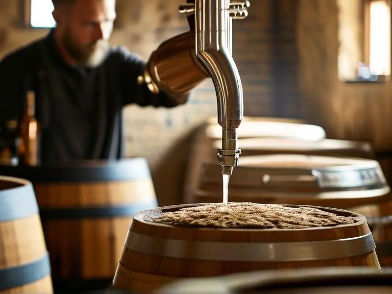 专业酿酒师示范自酿白酒酒头接取过程