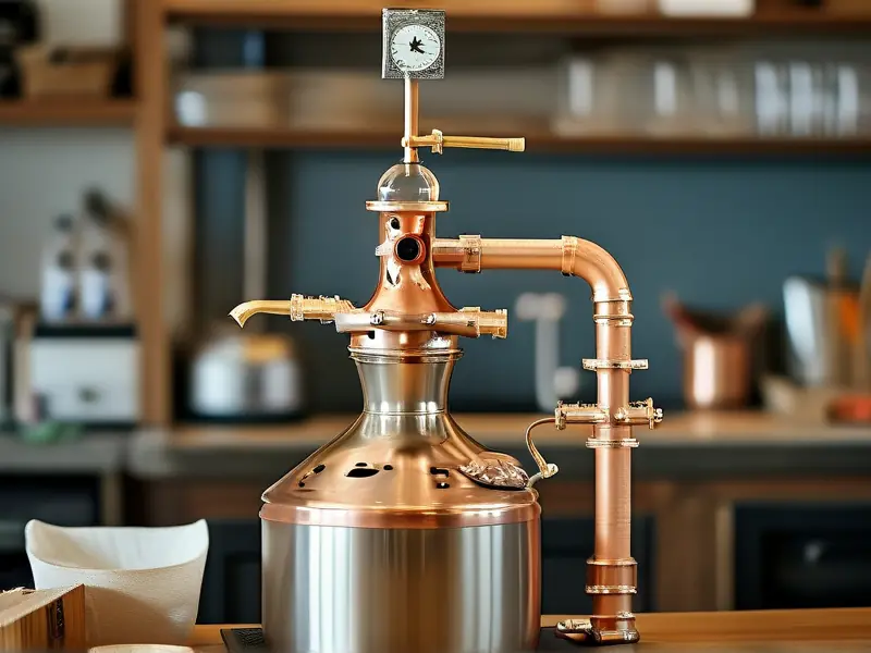 自制白酒蒸馏器制作过程示意图