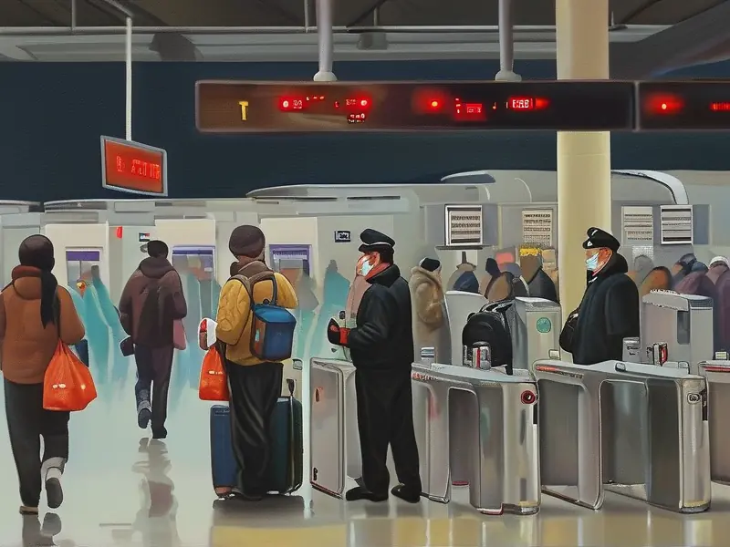 旅客在火车站咨询携带酒水规定