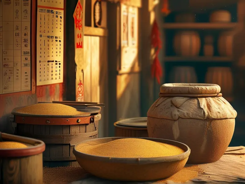 2021年黄道吉日酿酒传统场景