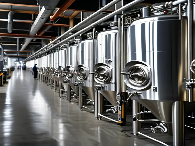 白酒厂酿酒设备生产线实景图