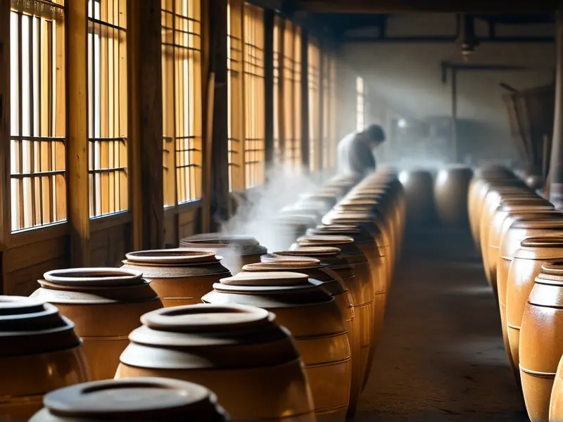 传统白酒发酵车间实景展示