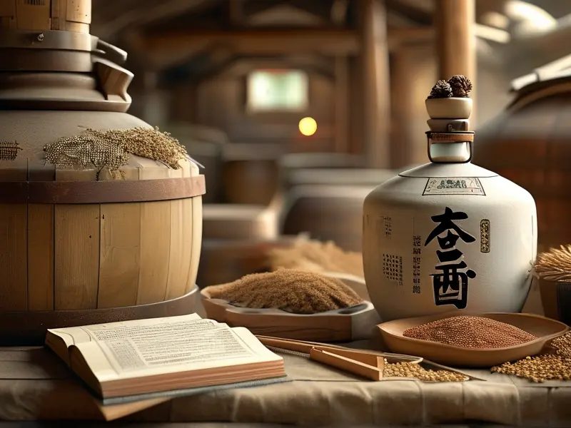 白酒酿造工艺书与酿酒工具