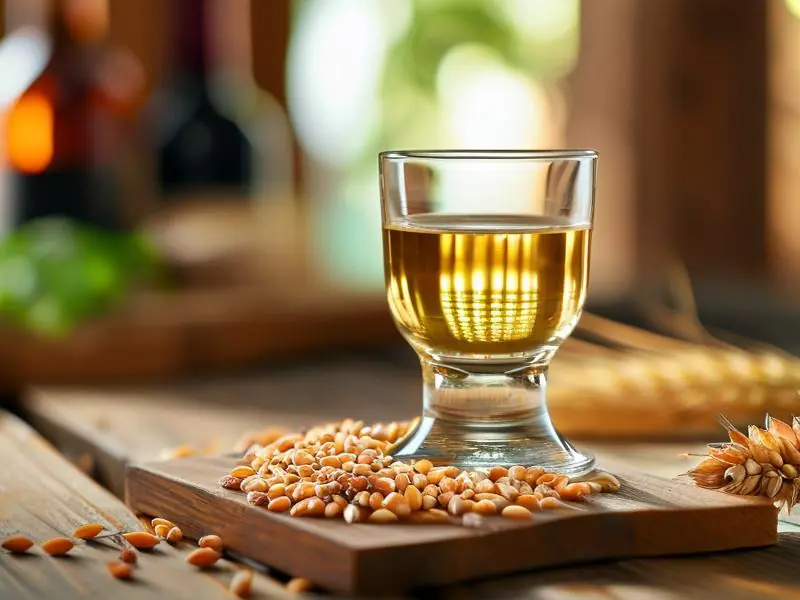 纯粮白酒与粮食原料对比图