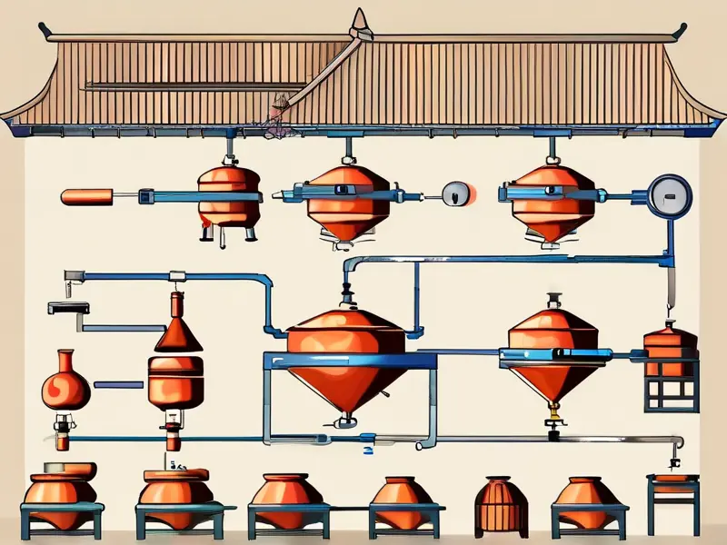 白酒制酒工艺流程示意图