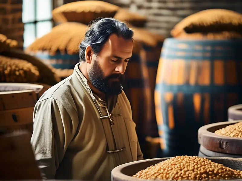 传统酱酒酿造工艺现场图