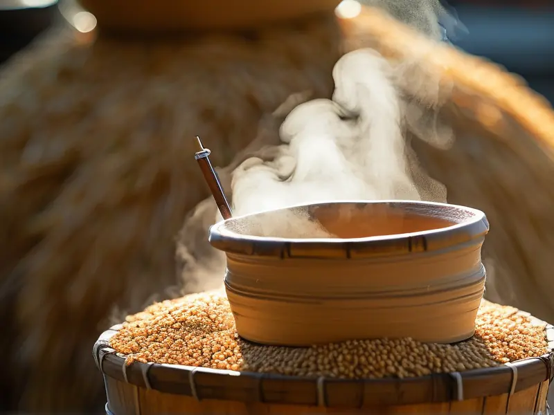 传统纯粮酿酒蒸馏与测度过程实拍