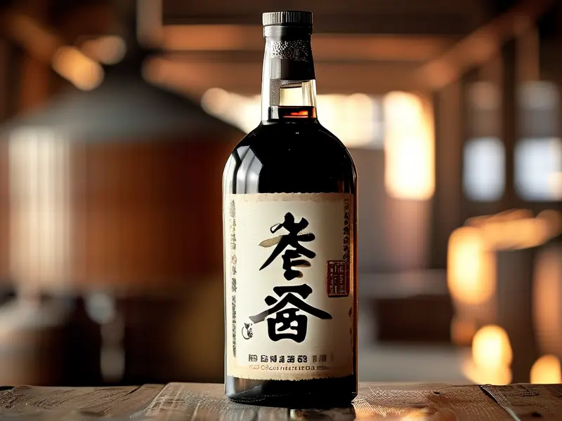 纯粮食白酒标签编号特写