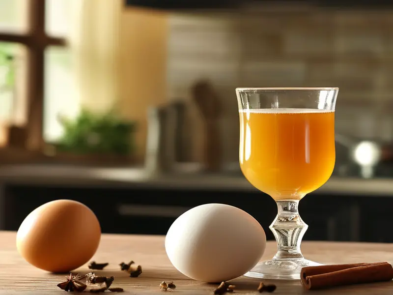 家常蛋酒冲泡效果展示图