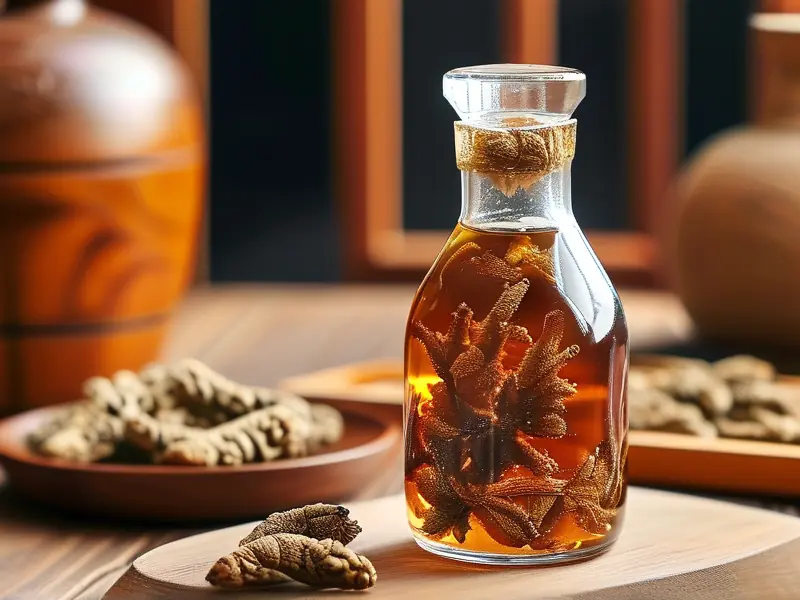 冬虫夏草泡酒成品展示