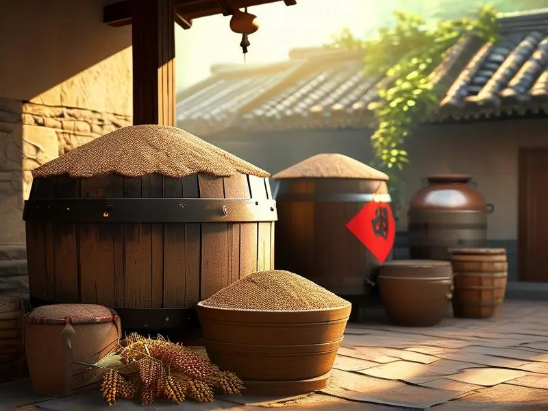 传统高粮酒酿造过程实景图