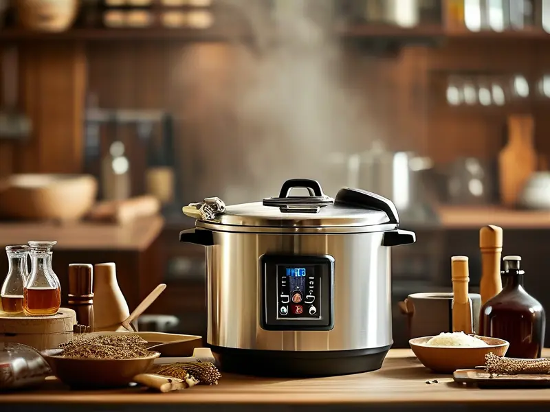 高压锅酿酒操作现场