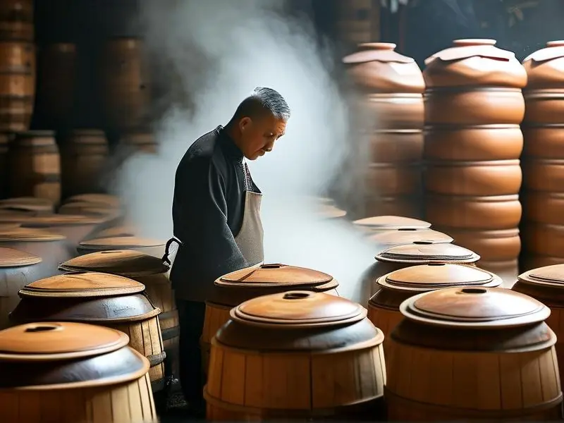 贵州传统金酿酒制作过程实拍