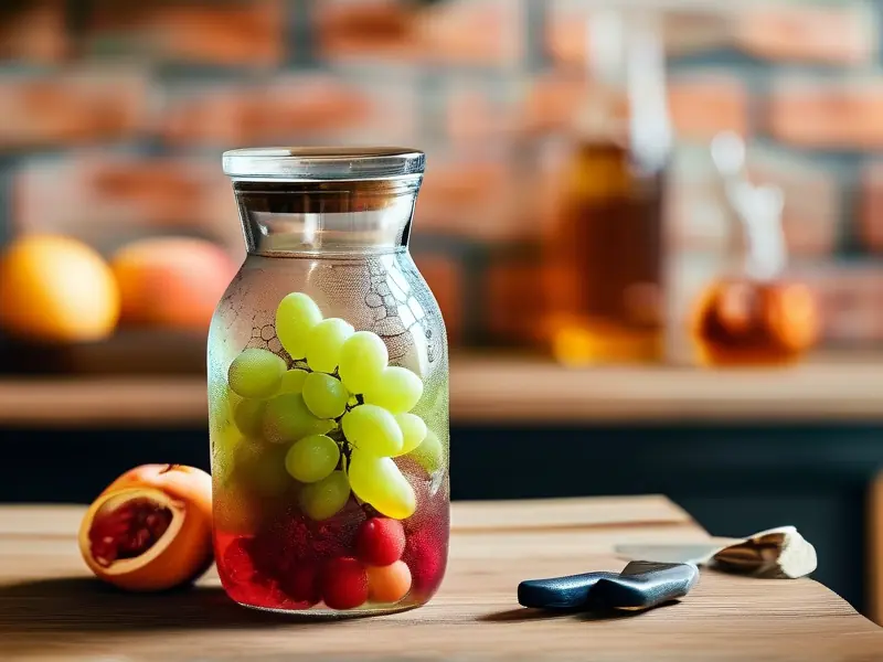 家庭果子酿酒原料与工具展示