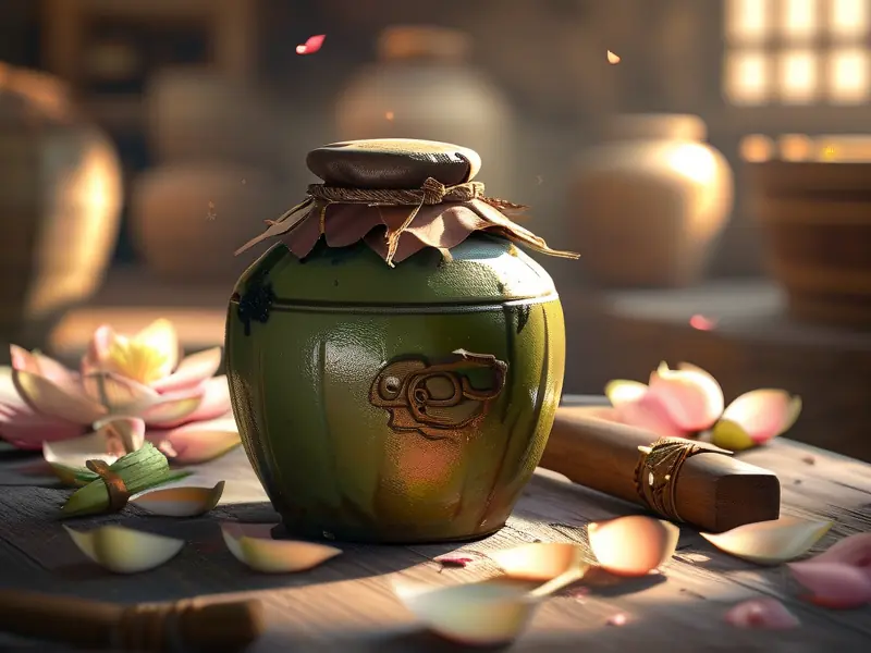 传统荷花酒发酵过程