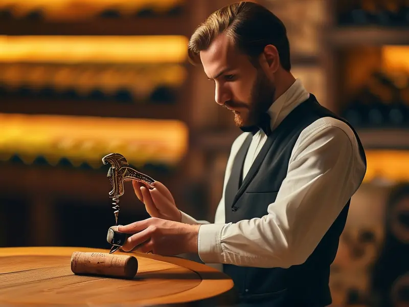 专业侍酒师演示红酒开瓶方法