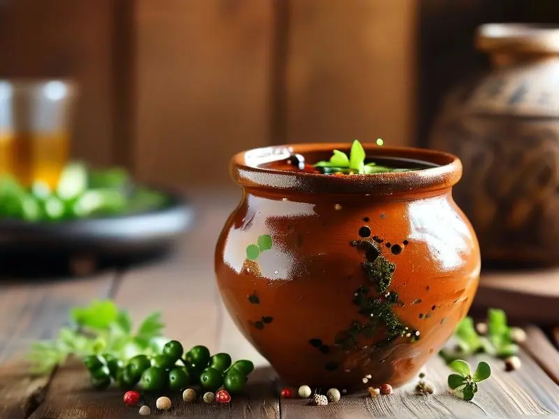 传统方法泡制的花椒酒特写