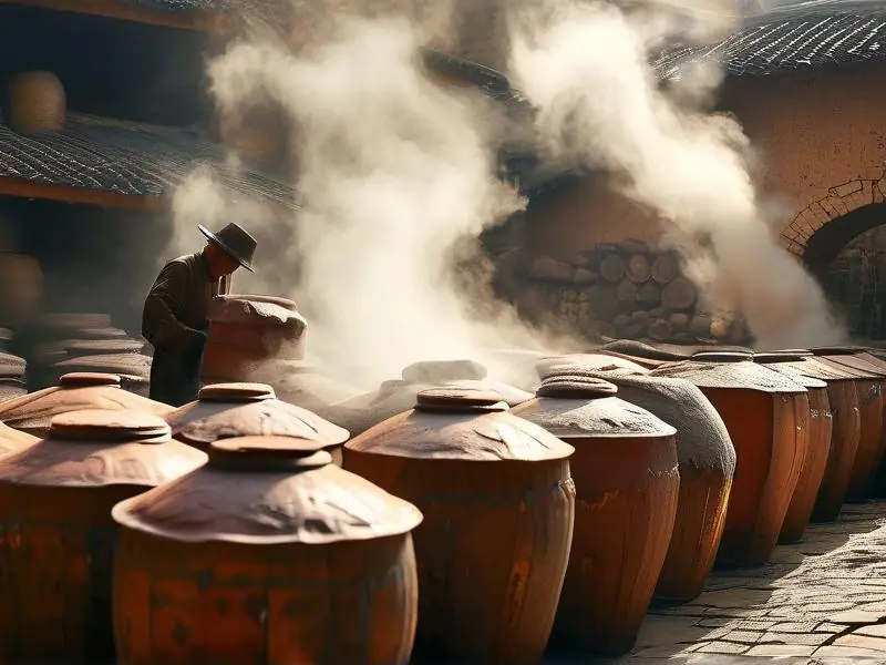 传统酱香酒酿造工艺现场