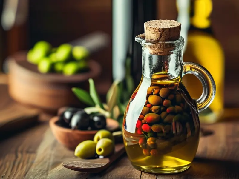 家庭自制橄榄酒原料与发酵过程实拍图