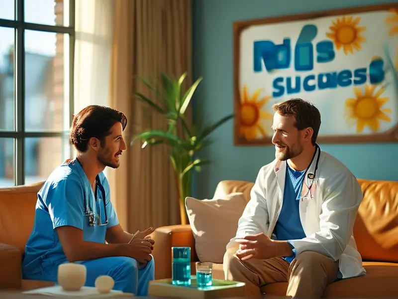 专业医生指导酒依赖患者进行戒酒治疗