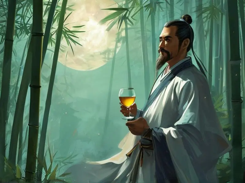 古代文人借酒作诗的场景