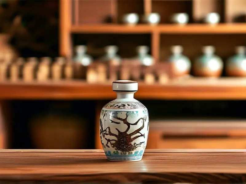 鹿茸灵芝酒原料浸泡过程实拍图