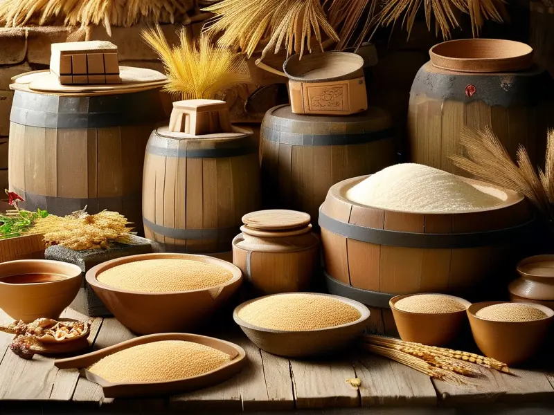 麦曲黄酒酿造过程