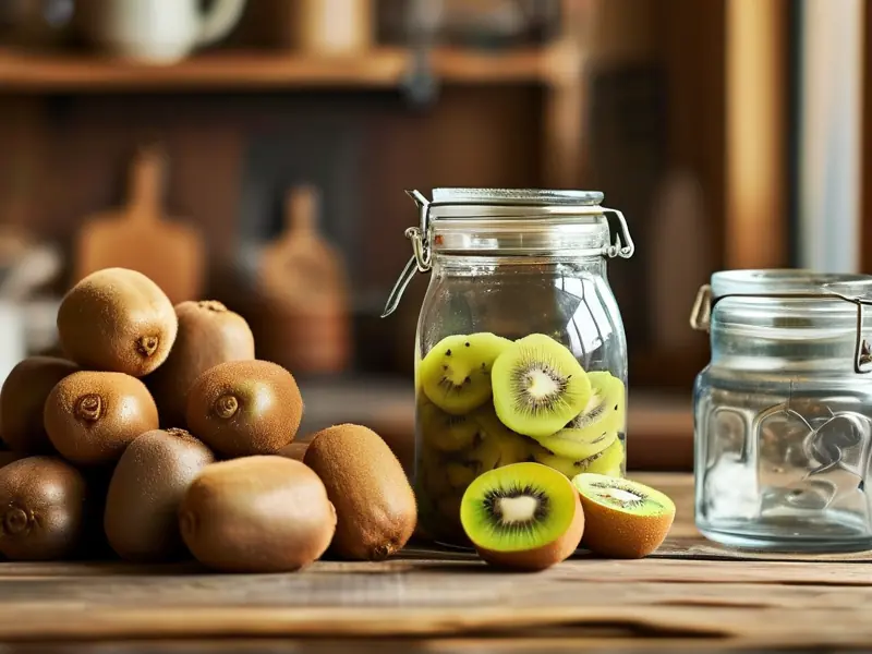 猕猴桃酒酿制原料和工具展示