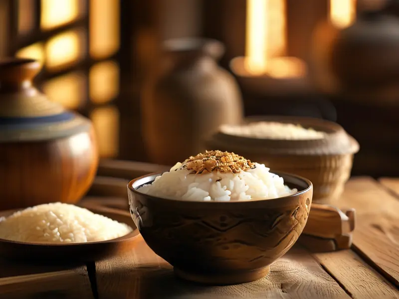 传统米酒制作过程展示