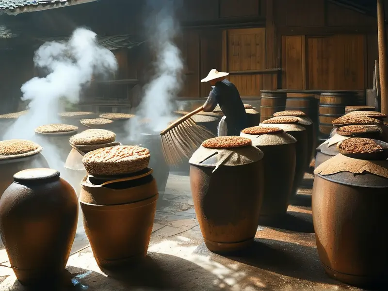 传统白酒酿造工艺流程实拍图