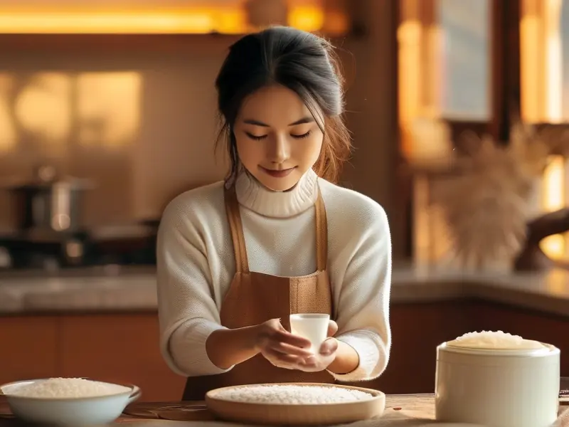 家庭自制甜米酒制作过程实拍