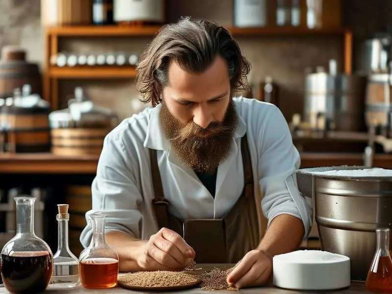 酿酒师在实验室培养酿酒酵母