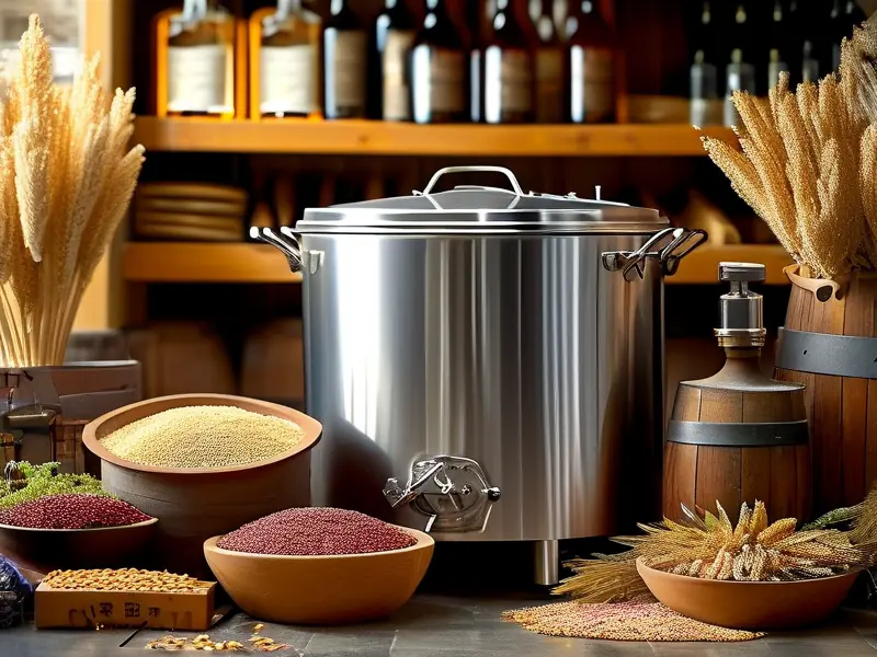 100斤酿酒设备实际操作场景