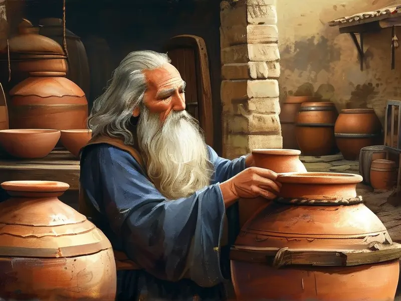 古代酿酒始祖杜康酿造酒场景