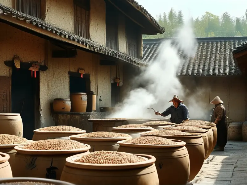 农村传统酿酒工艺实景展示