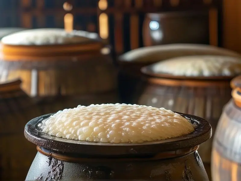 糯米白酒发酵过程实拍图