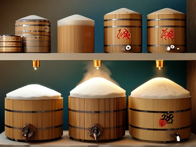 糯米液态发酵酿酒过程展示
