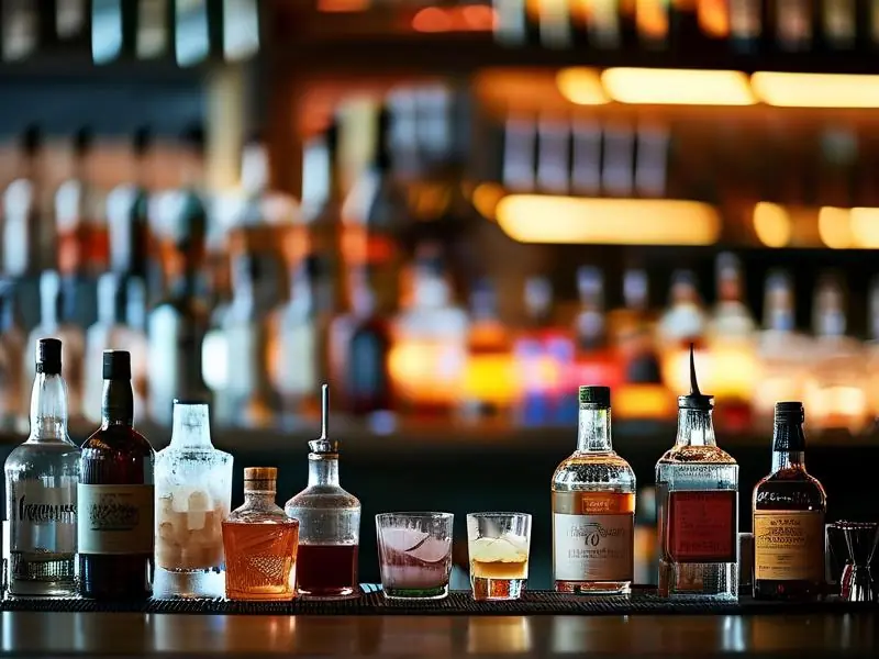 专业调酒师调制鸡尾酒现场