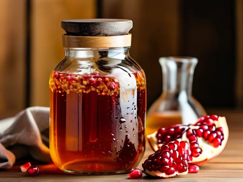 家庭自酿石榴酒原料与成品展示