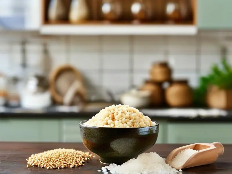 自制甜酒曲的材料和成品展示