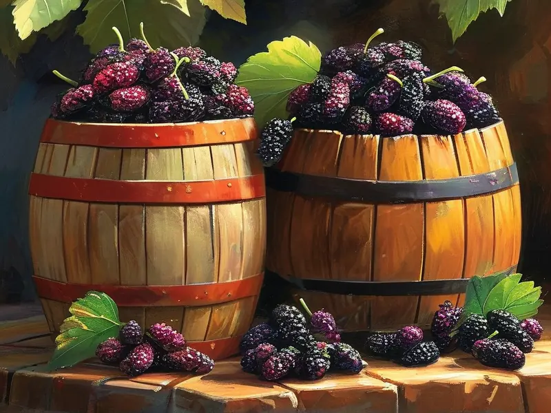 桑葚酒发酵前后对比图