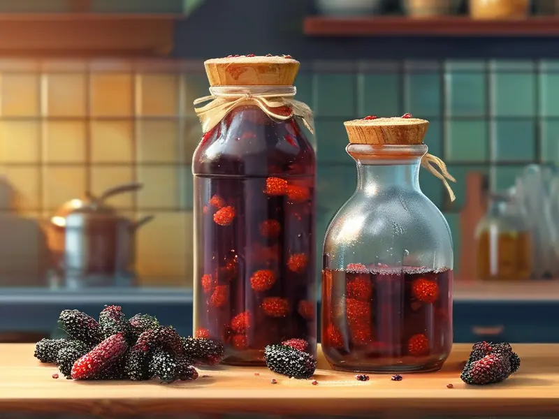 家庭自制桑葚酒制作过程图解