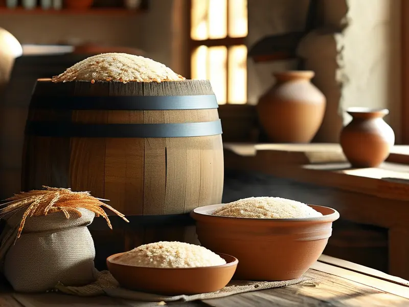 传统手工酿酒原料与工具实拍