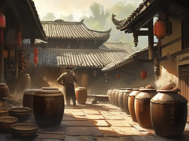 四川传统酿酒工艺现场操作图