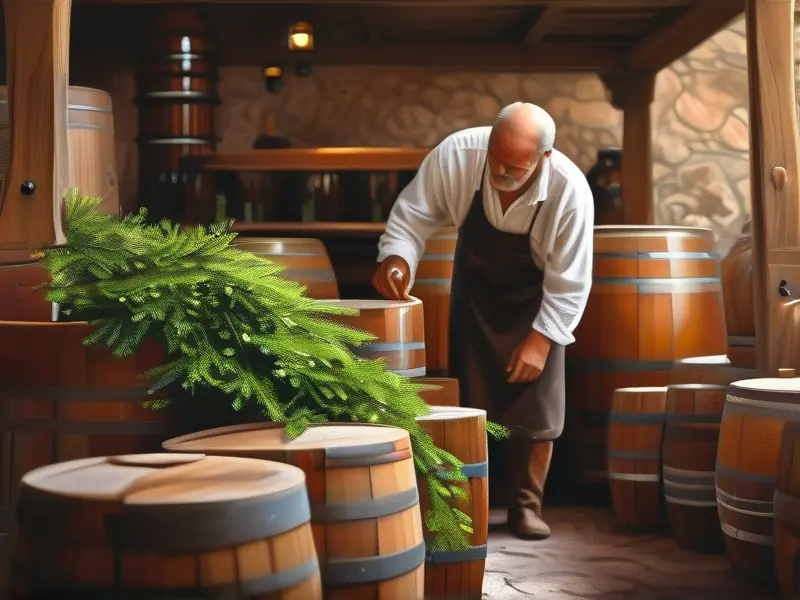 松针酒制作过程实拍