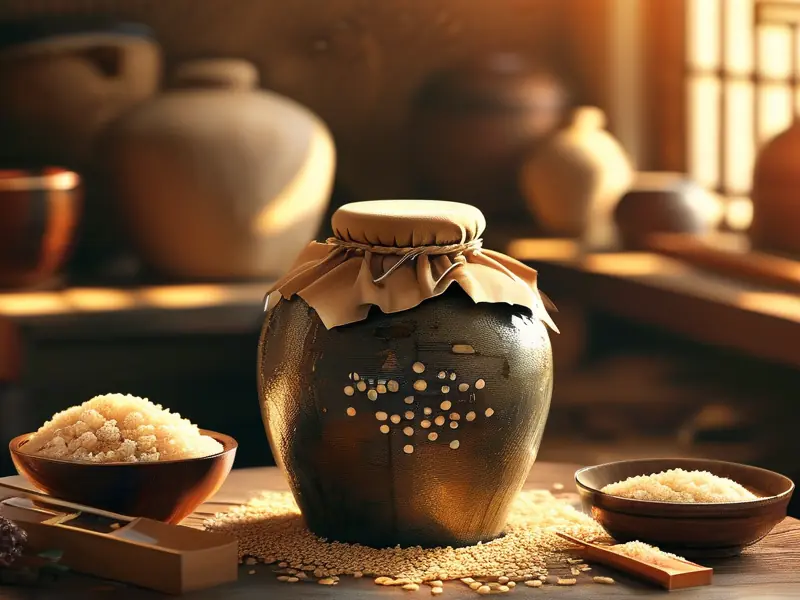 甜白酒发酵过程实拍