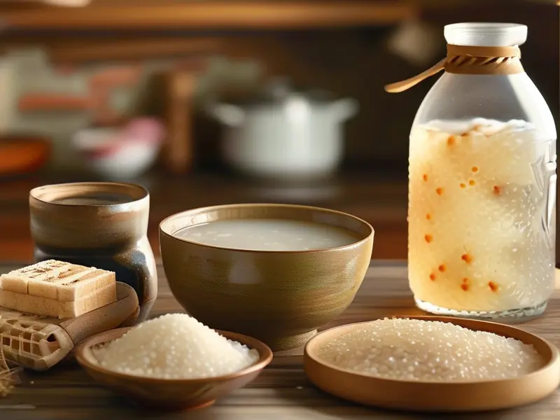 家庭自制甜白酒成品展示