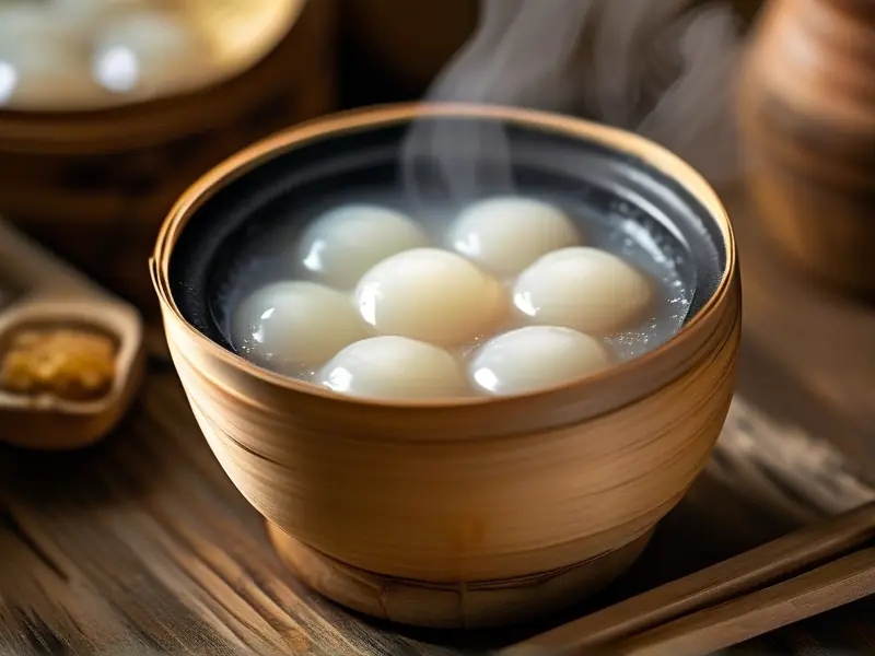 传统甜酒酿造中蒸糯米的关键步骤特写