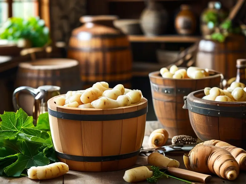 专业酿酒师演示天门冬酒酿造过程