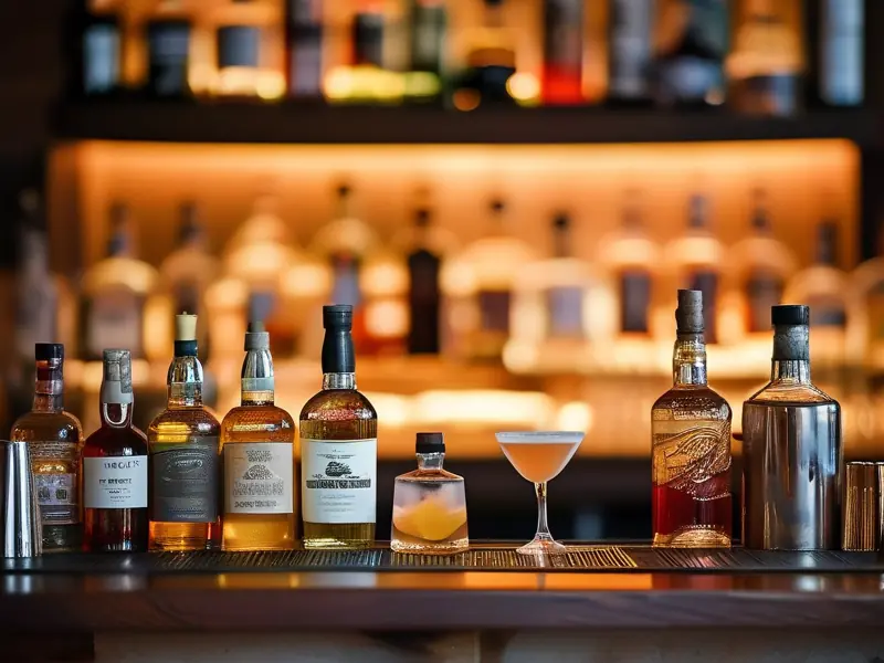 专业调酒师教授学员调制鸡尾酒